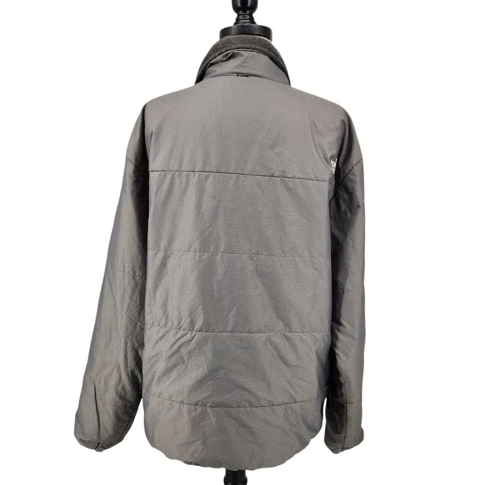 The North Face Gray Stow Jacket Full-Zip Insulated Quilted Puffer Coat W/ Flaw